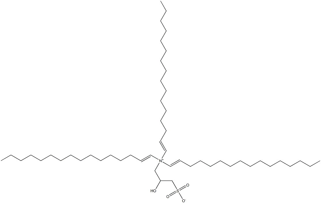 N,N-Di(1-hexadecenyl)-N-(2-hydroxy-3-sulfonatopropyl)-1-hexadecen-1-aminium Struktur