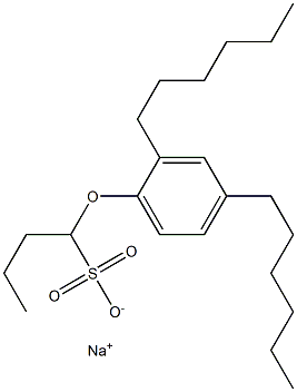 1-(2,4-Dihexylphenoxy)butane-1-sulfonic acid sodium salt Struktur
