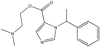 1-(1-フェニルエチル)-1H-イミダゾール-5-カルボン酸2-(ジメチルアミノ)エチル 化学構造式