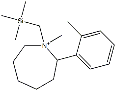 1-(Trimethylsilylmethyl)-1-methyl-2-(2-methylphenyl)hexahydro-1H-azepin-1-ium 结构式