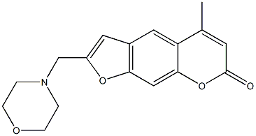 2-(モルホリノメチル)-5-メチル-7H-フロ[3,2-g][1]ベンゾピラン-7-オン 化学構造式