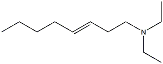 N,N-ジエチル-3-オクテン-1-アミン 化学構造式