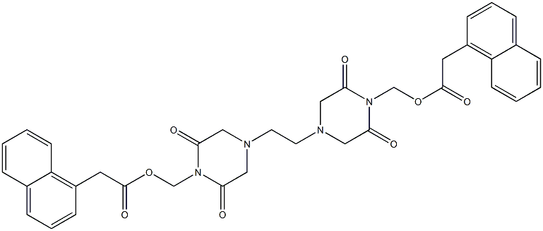 4,4'-Ethylenebis(2,6-dioxopiperazine-1-methanol)bis(1-naphthaleneacetate)|