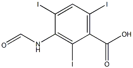 3-ホルミルアミノ-2,4,6-トリヨード安息香酸 化学構造式
