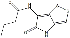 N-(4,5-Dihydro-5-oxo-1,2-dithiolo[4,3-b]pyrrol-6-yl)butanamide,,结构式