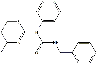N'-Benzyl-N-phenyl-N-[(5,6-dihydro-4-methyl-4H-1,3-thiazin)-2-yl]urea Structure