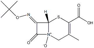 7-[(E)-(tert-Butyloxy)imino]-3-methyl-4-carboxycepham-3-ene 1-oxide,,结构式