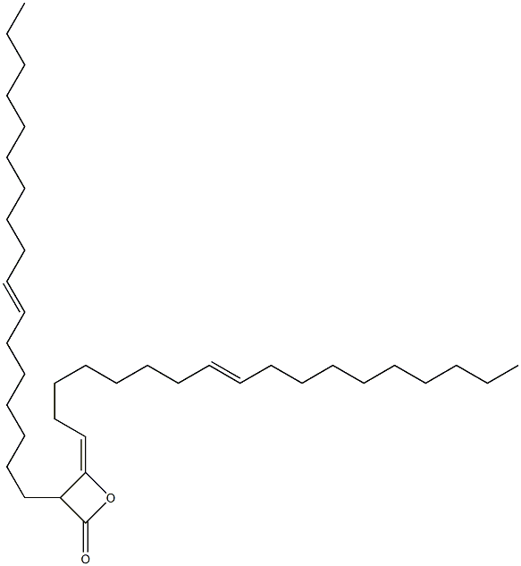 3-(7-Heptadecenyl)-4-(8-octadecen-1-ylidene)oxetan-2-one 结构式