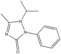1-イソプロピル-5-メチル-2-フェニル-1,2-ジヒドロ-3H-1,2,4-トリアゾール-3-オン 化学構造式