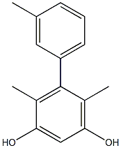 4,6-Dimethyl-5-(3-methylphenyl)benzene-1,3-diol,,结构式