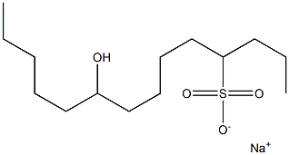 9-Hydroxytetradecane-4-sulfonic acid sodium salt Structure