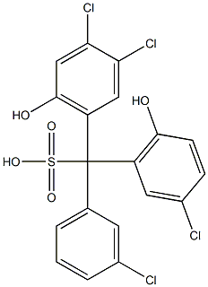 (3-Chlorophenyl)(3-chloro-6-hydroxyphenyl)(3,4-dichloro-6-hydroxyphenyl)methanesulfonic acid