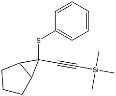 6-Phenylthio-6-(trimethylsilylethynyl)bicyclo[3.1.0]hexane 结构式