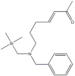 7-[Benzyl(trimethylsilylmethyl)amino]-3-hepten-2-one 结构式