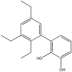 3-(2,3,5-Triethylphenyl)benzene-1,2-diol,,结构式