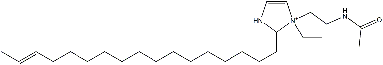 1-[2-(Acetylamino)ethyl]-1-ethyl-2-(15-heptadecenyl)-4-imidazoline-1-ium Structure