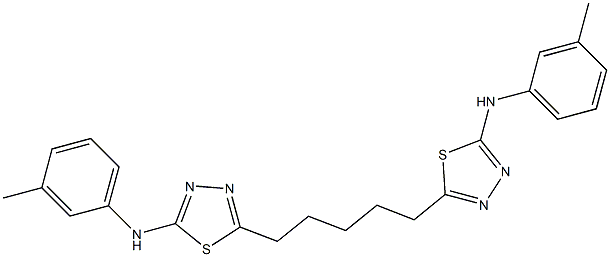 5,5'-(1,5-ペンタンジイル)ビス[2-(3-メチルフェニルアミノ)-1,3,4-チアジアゾール] 化学構造式