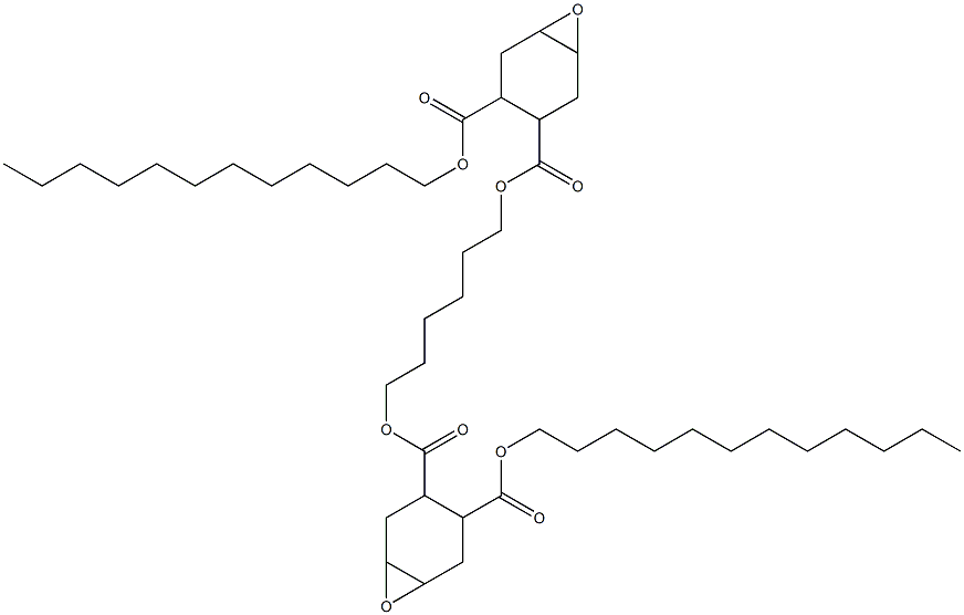 Bis[2-(dodecyloxycarbonyl)-4,5-epoxy-1-cyclohexanecarboxylic acid]1,6-hexanediyl ester 结构式