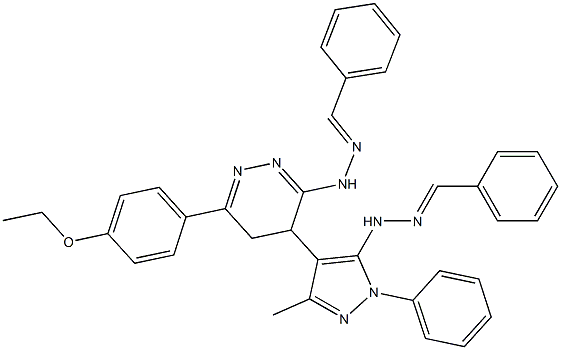3-(2-Benzylidenehydrazino)-4,5-dihydro-6-(4-ethoxyphenyl)-4-(1-phenyl-5-(2-benzylidenehydrazino)-3-methyl-1H-pyrazol-4-yl)pyridazine