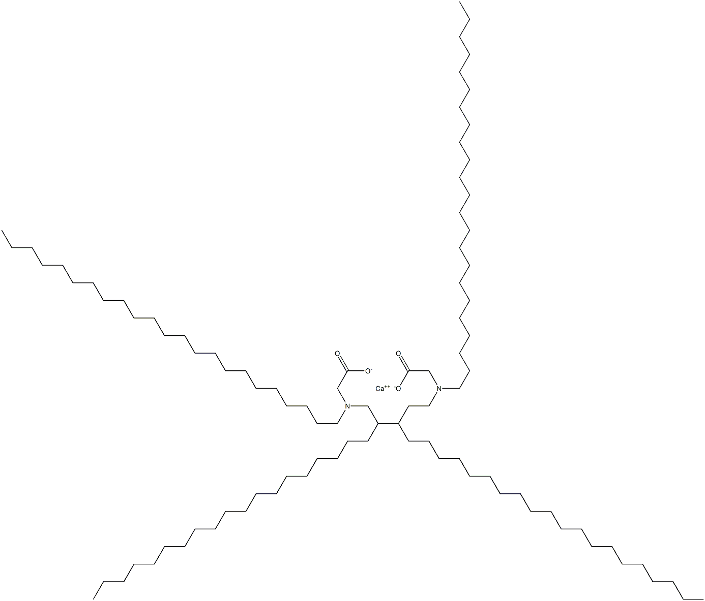 Bis[N,N-ditricosylglycine]calcium salt Structure