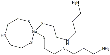 1,1-Bis[2-[(3-aminopropyl)amino]ethylthio]-2,8-dithia-5-aza-1-germacyclooctane 结构式