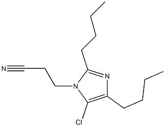 2,4-Dibutyl-1-(2-cyanoethyl)-5-chloro-1H-imidazole Struktur