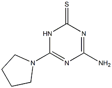 4-Amino-6-(1-pyrrolidinyl)-1,3,5-triazine-2(1H)-thione,,结构式