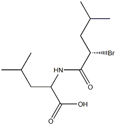 (S)-2-[(2-Bromo-4-methyl-1-oxopentyl)amino]-4-methylpentanoic acid Struktur