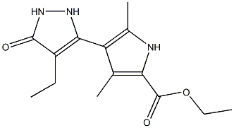 3,5-Dimethyl-4-(4-ethyl-5-oxo-3-pyrazolin-3-yl)-1H-pyrrole-2-carboxylic acid ethyl ester