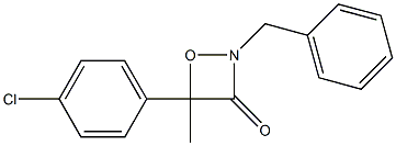 2-Benzyl-4-(4-chlorophenyl)-4-methyl-1,2-oxazetidin-3-one Structure