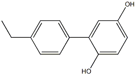 2-(4-Ethylphenyl)-1,4-benzenediol,,结构式