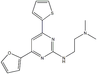 2-(2-Dimethylaminoethylamino)-4-(2-furanyl)-6-(2-thienyl)pyrimidine Struktur