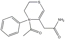 4-Acetyl-5,6-dihydro-N-phenyl-4H-1,4-thiazine-3-acetamide Struktur