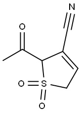 2,5-Dihydro-2-acetyl-3-cyanothiophene 1,1-dioxide Structure