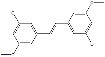 (E)-1,2-ビス(3,5-ジメトキシフェニル)エテン 化学構造式