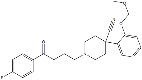 1-[3-(p-Fluorobenzoyl)propyl]-4-[o-(methoxymethoxy)phenyl]-4-piperidinecarbonitrile Struktur