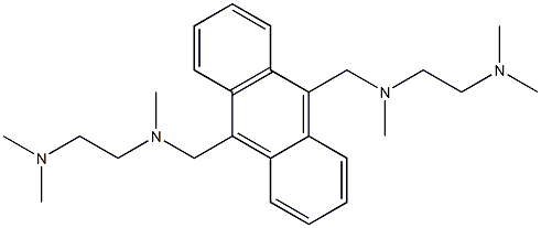 9,10-Bis[N-methyl-N-(2-dimethylaminoethyl)aminomethyl]anthracene Struktur
