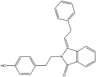 2-(4-Hydroxyphenethyl)-3-(2-phenylethylidene)-2H-isoindol-1-one Structure