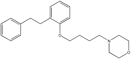 4-[4-[2-(2-Phenylethyl)phenoxy]butyl]morpholine 结构式