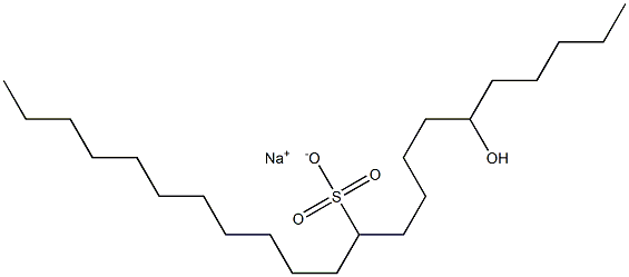 6-Hydroxydocosane-11-sulfonic acid sodium salt Structure