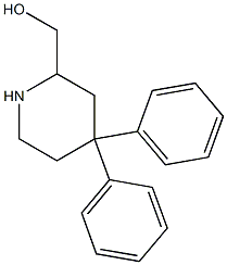 4,4-ジフェニルピペリジン-2-メタノール 化学構造式