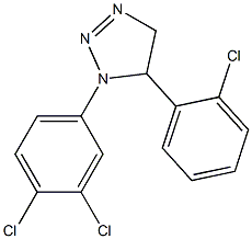 1-(3,4-ジクロロフェニル)-5-(2-クロロフェニル)-4,5-ジヒドロ-1H-1,2,3-トリアゾール 化学構造式