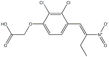 [2,3-Dichloro-4-(2-ethyl-2-nitroethenyl)phenoxy]acetic acid Struktur