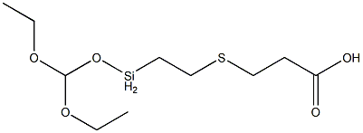 3-[2-(Diethoxymethoxysilyl)ethylthio]propionic acid,,结构式