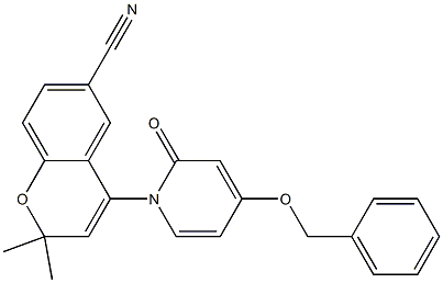 2,2-Dimethyl-6-cyano-4-[(4-benzyloxy-1,2-dihydro-2-oxopyridin)-1-yl]-2H-1-benzopyran