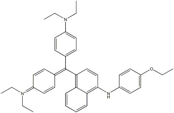 N-[4-[[4-(Diethylamino)phenyl][4-[(4-ethoxyphenyl)amino]-1-naphtyl]methylene]-2,5-cyclohexadien-1-ylidene]-N-ethylethanaminium Structure