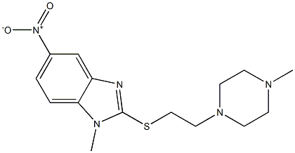 1-Methyl-2-[2-(4-methyl-1-piperazinyl)ethylthio]-5-nitro-1H-benzimidazole