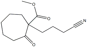 2-Oxo-1-(3-cyanopropyl)cycloheptanecarboxylic acid methyl ester Structure