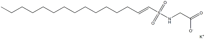 N-(1-Pentadecenylsulfonyl)glycine potassium salt Struktur