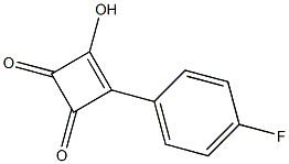 4-(4-Fluorophenyl)-3-hydroxy-3-cyclobutene-1,2-dione 结构式